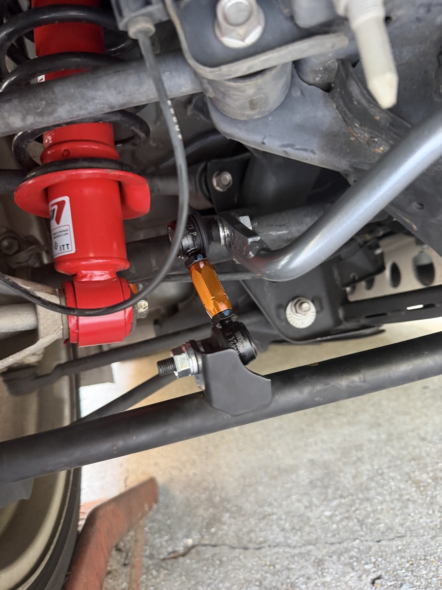 New endlinks installed on the sway bar